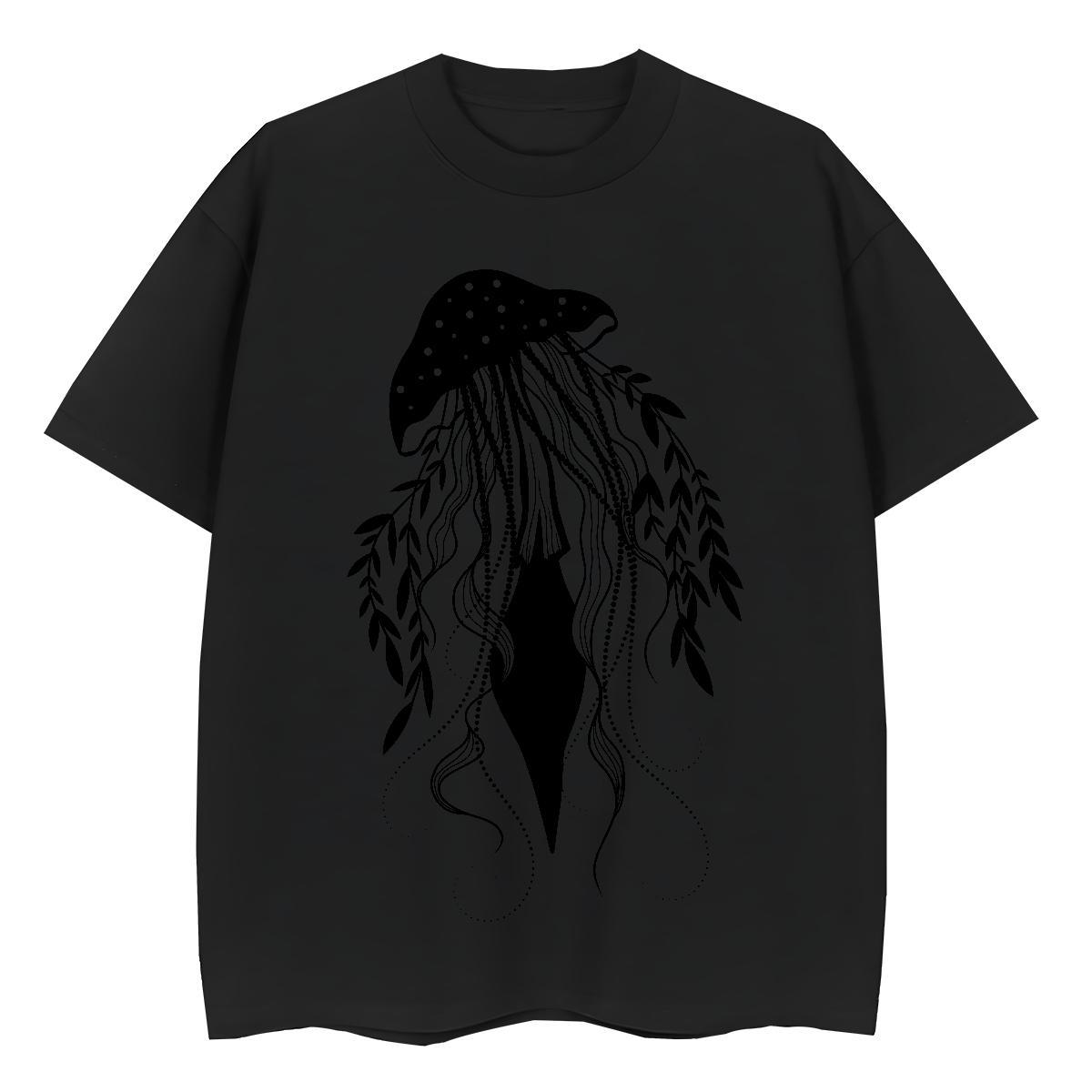 Designer Woman T Shirts O Neck Short Sleeves 230g Pure Cotton Women Tees DIY Anime mushroom Home Outdoor 5A Clothes