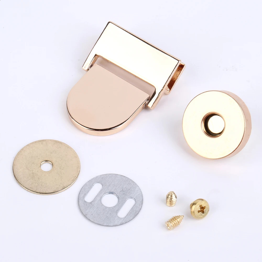 10 sets of 3CM metal magnetic buckle locks twisted buckle hardware used for DIY craftsmanship to replace handbag and wallet accessories 240821