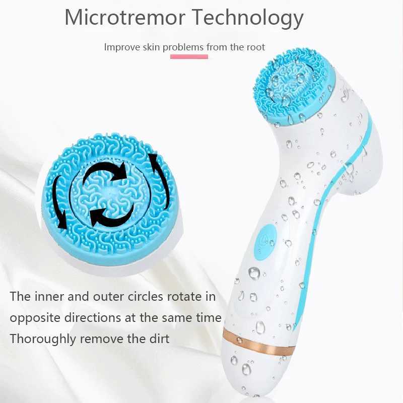 3-in-1 electric cleaning brush sonic rotating cleaning brush galvanized facial hydro system for deep cleaning and removal of blackheads W240821