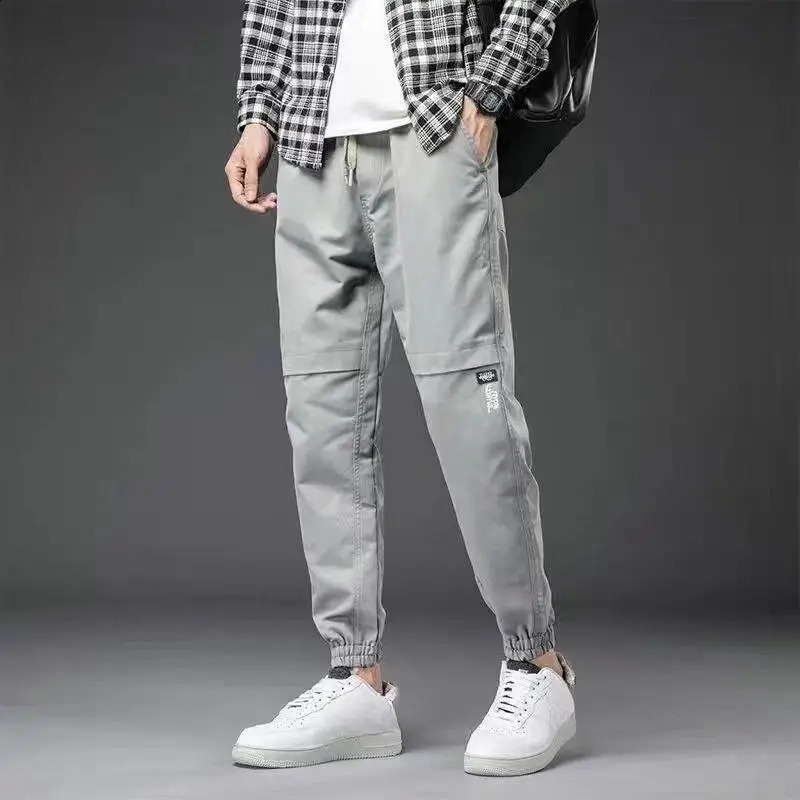 Mens Spring Workwear Long Jogger Street Baggy Hiphop Pants Men Casual Loose Ankle Trendy Thin Sports Mens Fashion Clothing 240822