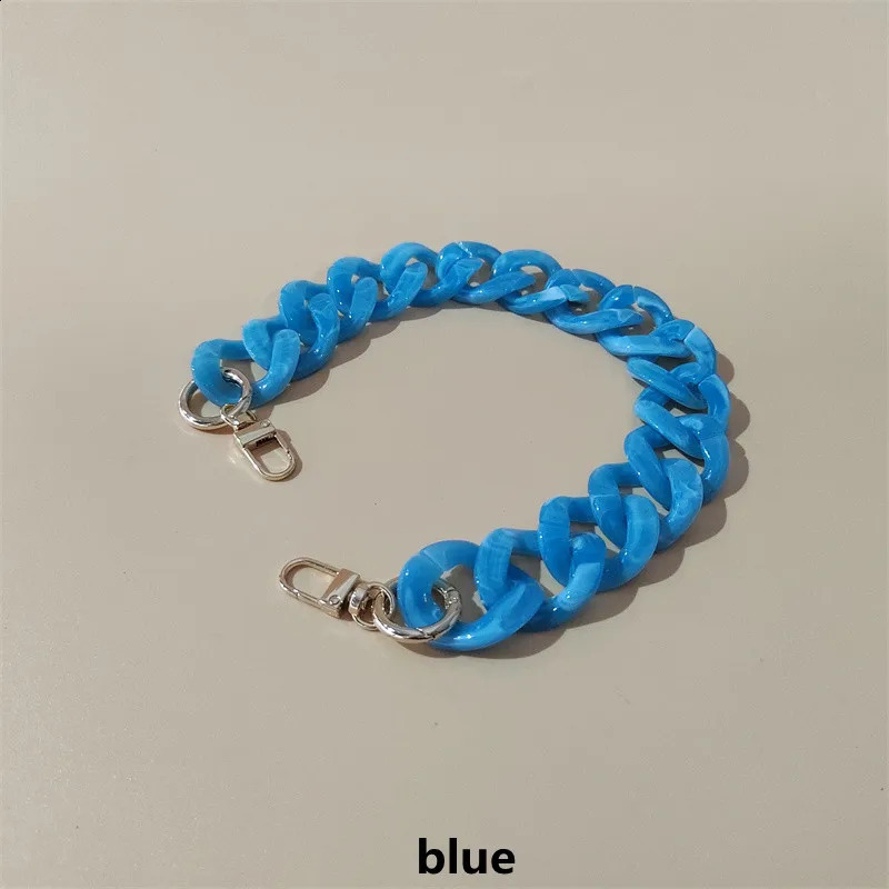 Trendy Resin Acrylic Plastic Pvc Bag Strap Chain Handbag Replacement With Snap Hooks Diy Purse Handle Accessories Bag Parts 240821