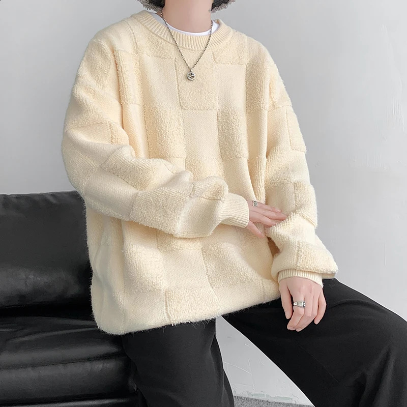 Fashion Mens Sweaters Woolen Streetwear Knitted Pullovers Size M-8XL 240821