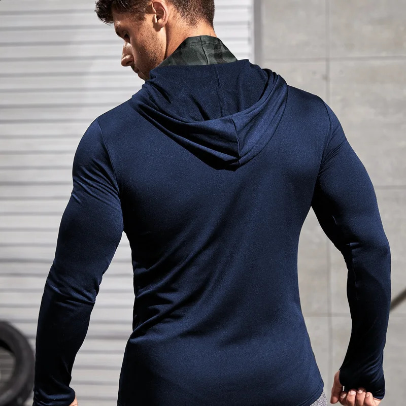 Men Longsleeved Tshirt Sun Protection Hooded Shirt Casual Sports Breathable Hiking Go Fishing Shirts UVProof Solid Color TOPS 250122