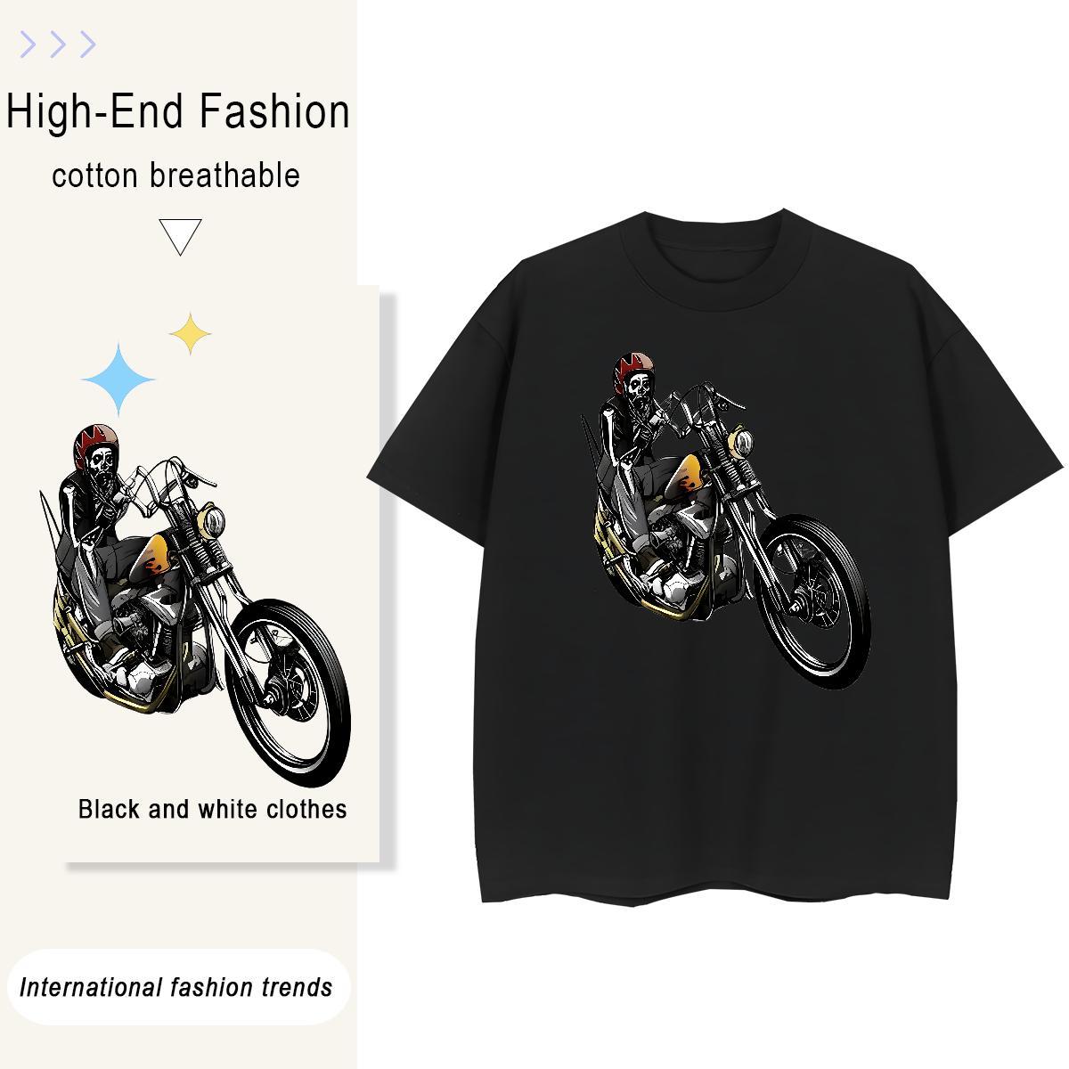 Fashion Casual Womens T Shirts 100% Cotton 230g Short sleeve Soft Sports Casual skull Couples T Shirts Lady DIY Logo Tees