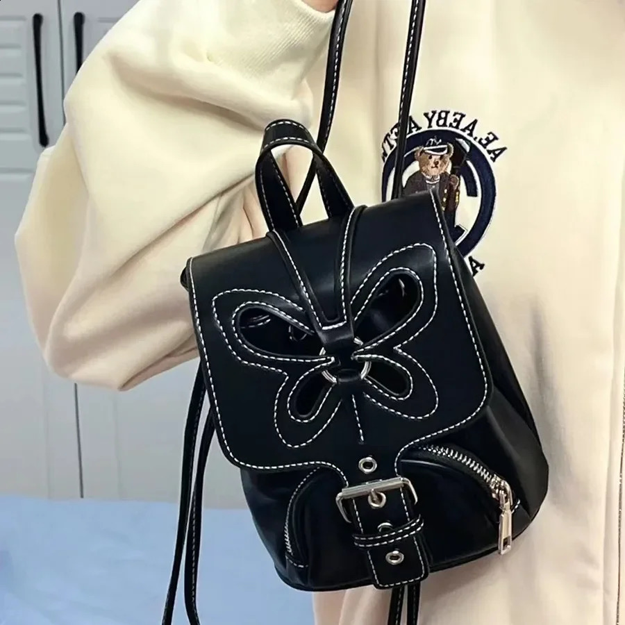 American retro hollow butterfly mini cute backpack niche n girl versatile small 240821