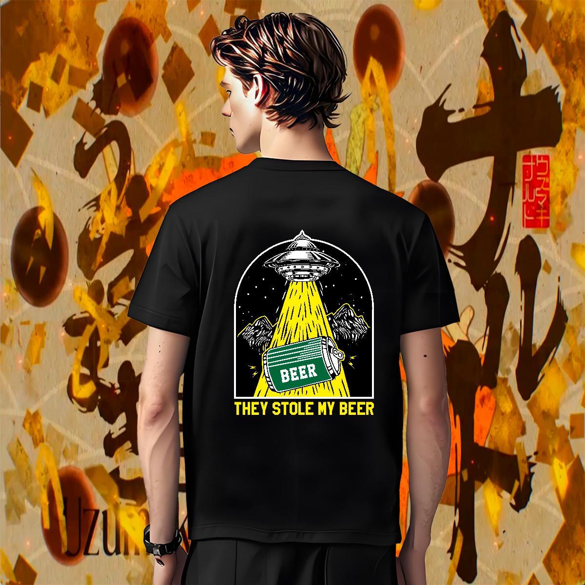 Cool Men Tshirts Hip Hop 230g 100% Cotton Customized Print O Neck Short Sleeves ET Men T Shirts Fashion New Clothings