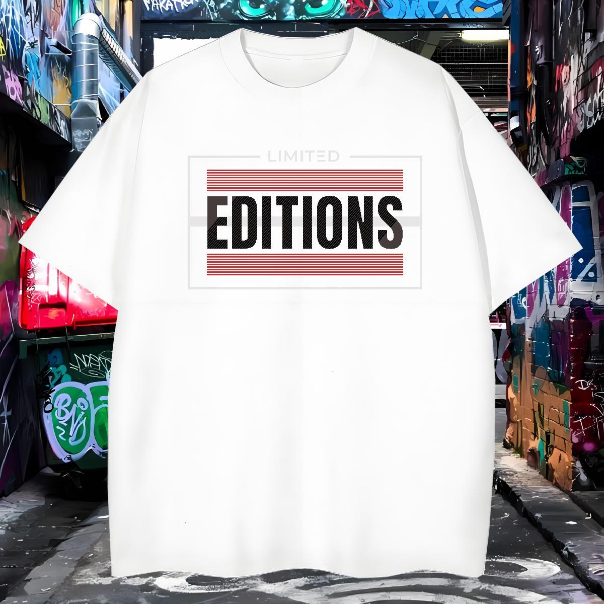 Loose editions T-Shirts for Men Beach Couples T Shirts 230g Cotton 2024 Breathable Short Sleeve Cartoon Printing L-4XL Tee Shirt