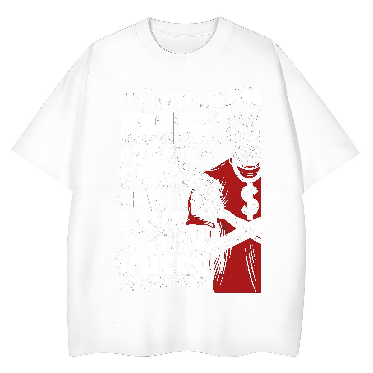 New Woman T Shirts 230g Cotton Breathable Crew Neck Spring Summer skull Unisex Tshirts Free Shipping Cartoon Anime Polos