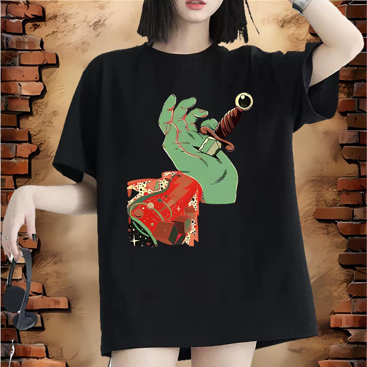 Nice Unisex Tshirts 230g Pure Cotton painting Beach Womens T Shirts Short Sleeve O-Neck Skull Clothes