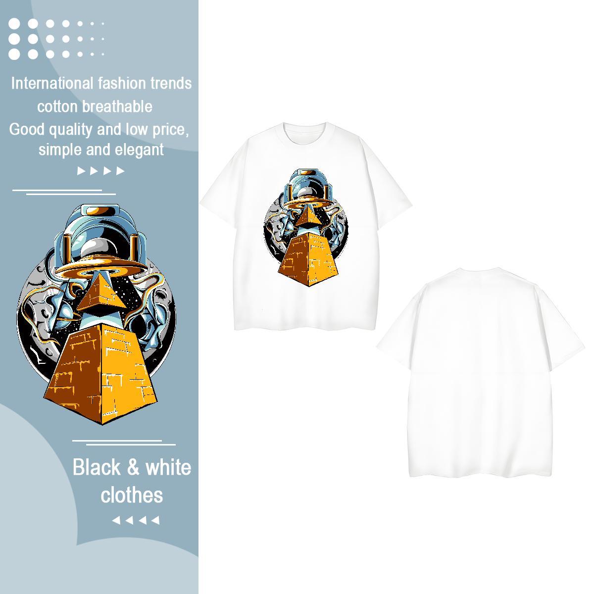 New Arrival Women T Shirts Crew Neck 230g Cotton Women Tshirts Custom Printed ET Casual Loose fit Tops Shirt