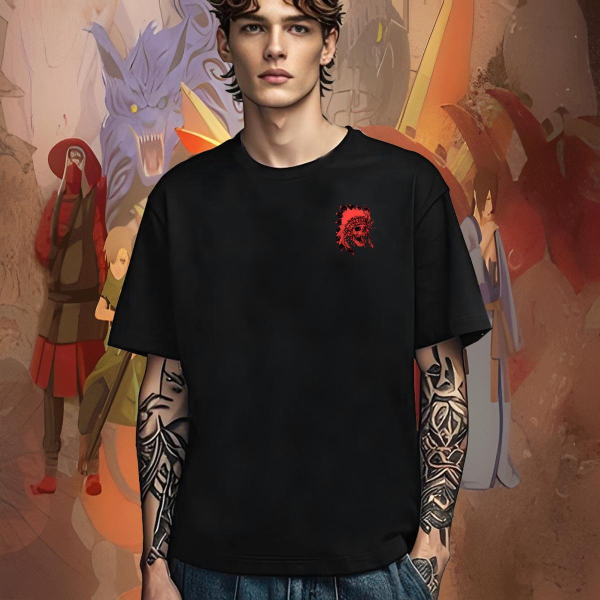 2024 Summer Home Outdoor Men Tops Tees skull Breathable Short Sleeve 230g Pure Cotton Mens T Shirts Loose Fit Custom Big Size Wear