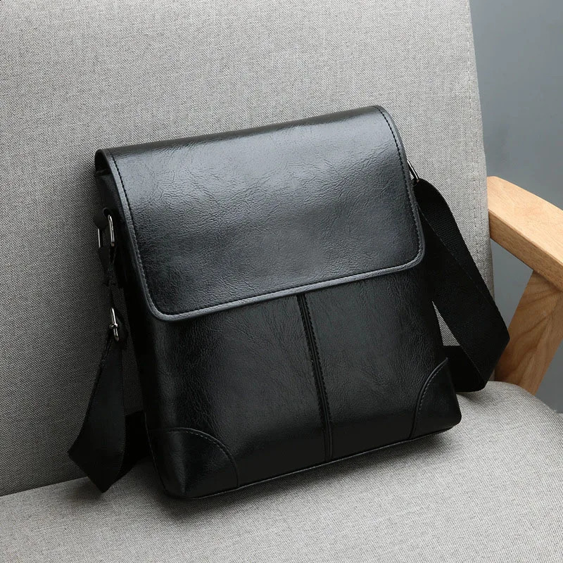 Vintage PU Leather Shoulder Bag Mens Husband Man Messenger Crossbody Bags For 7.9 Inch Tablet Phone Pouch Strap Handbag bolasa 240822