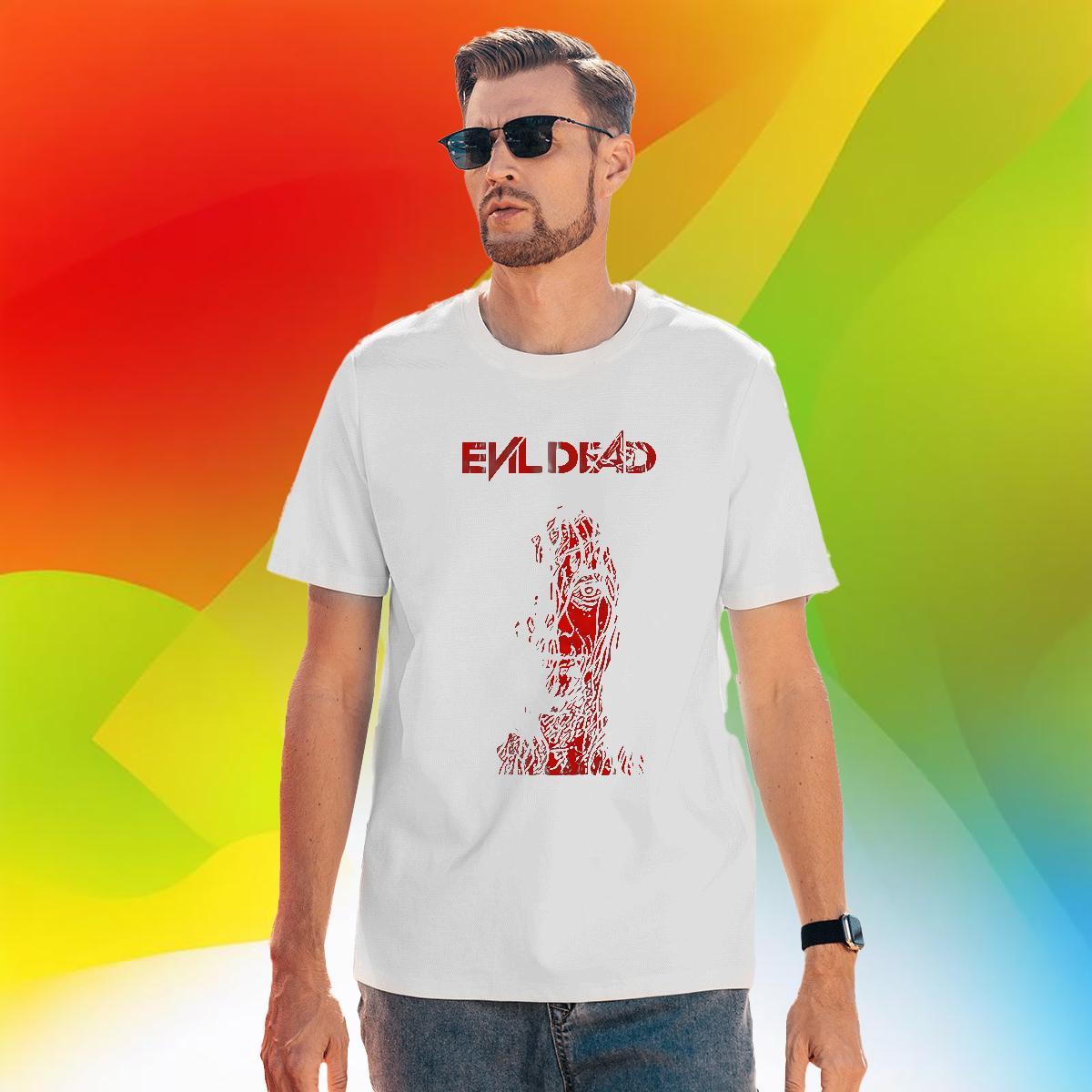 DIY Hip Hop Men Clothes T-Shirt scary Crew Neck Breathable 230g Cotton Mens T Shirts Comfortable Oversized 3XL 4XL Top Tees