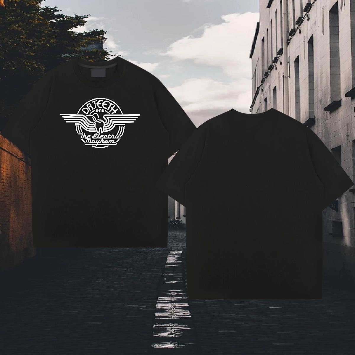 TOP Quality Men Tees Outdoor 230g Cotton Anime Breathable Crew Neck letter T-Shirts for Men Stylist Tees Shirts