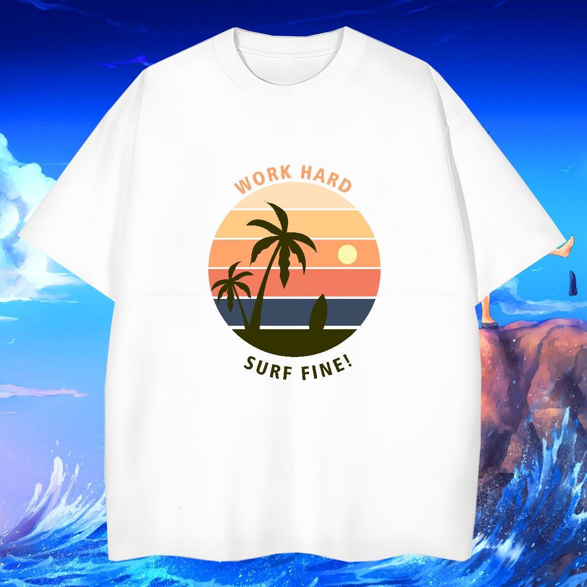 Designer Mens Tshirts Hip Hop 100% Cotton 230g Custom Cartoon Short Sleeve O-Neck sea T Shirt For Man Fashion Tee Shirt
