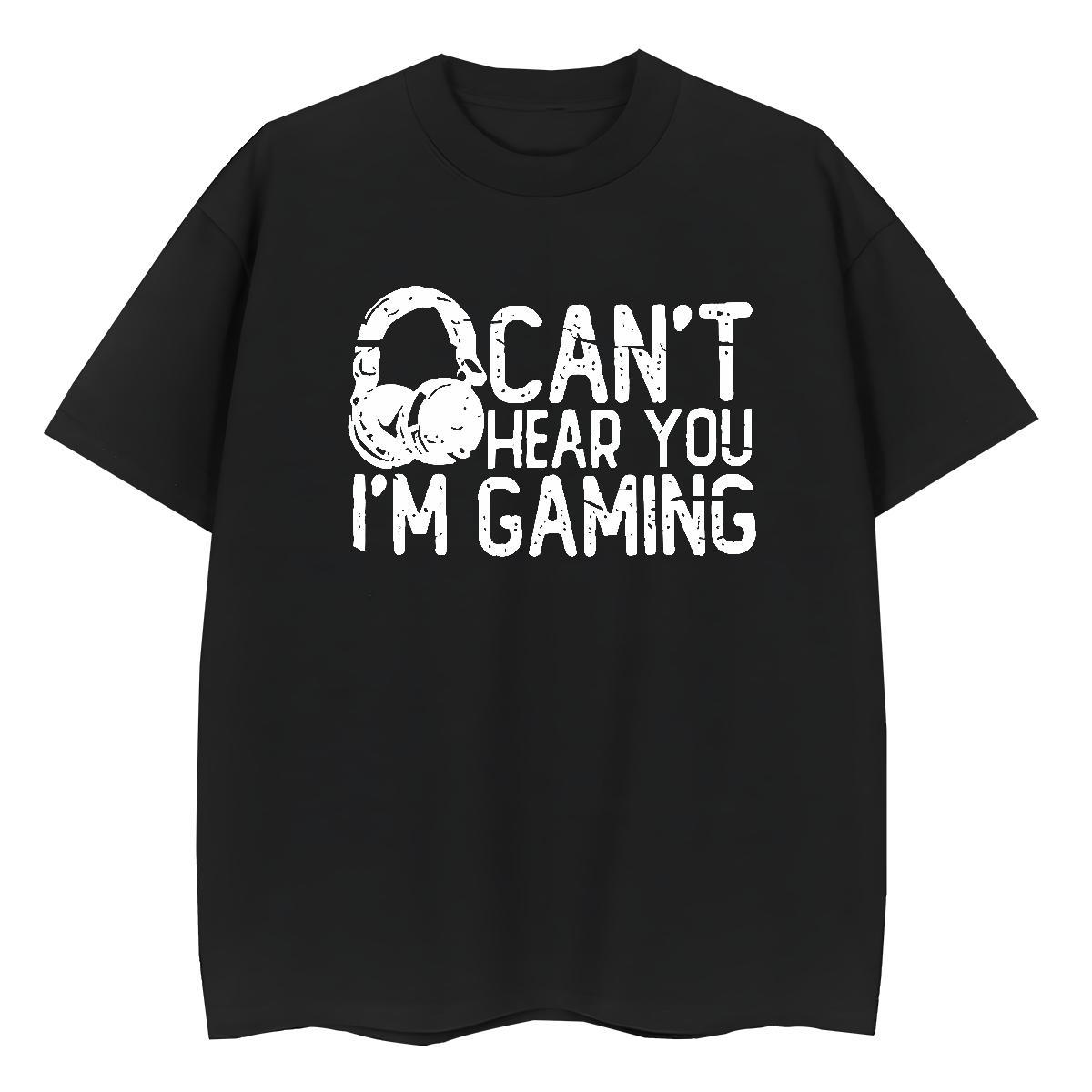 Comfortable Couples T Shirts 230g Cotton letter Casual Daily Wear T Shirt For Woman Crew Neck Black Oversized Tops