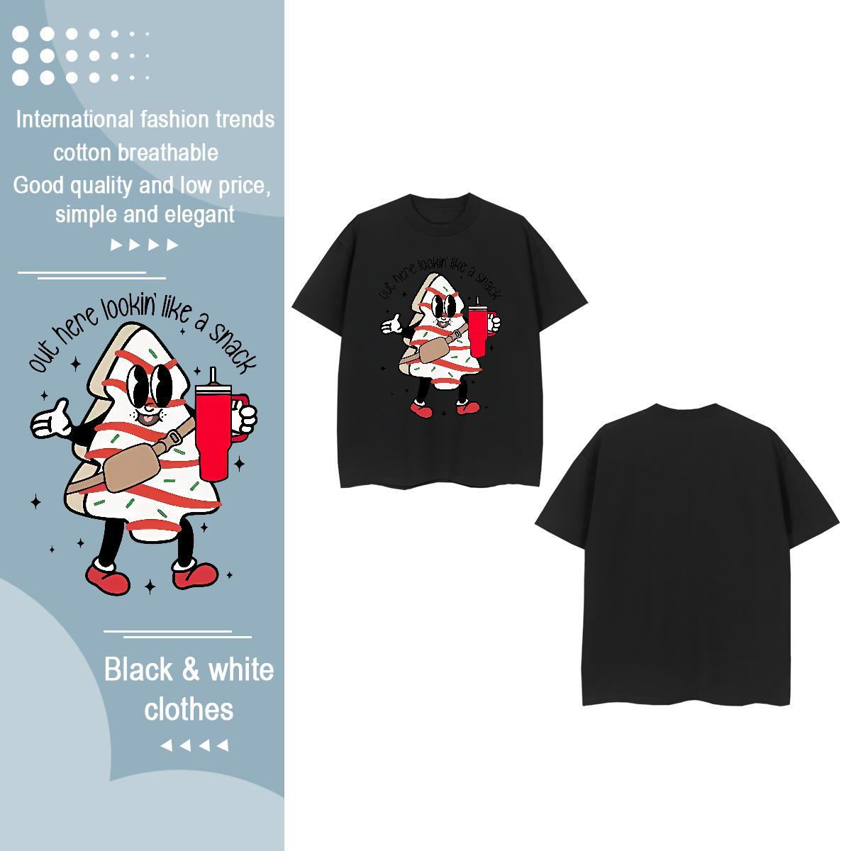 New T-Shirts Comfortable 230g Cotton Tshirt for Man Woman DIY Anime Printed cartoon Sport Nice Top Shirts
