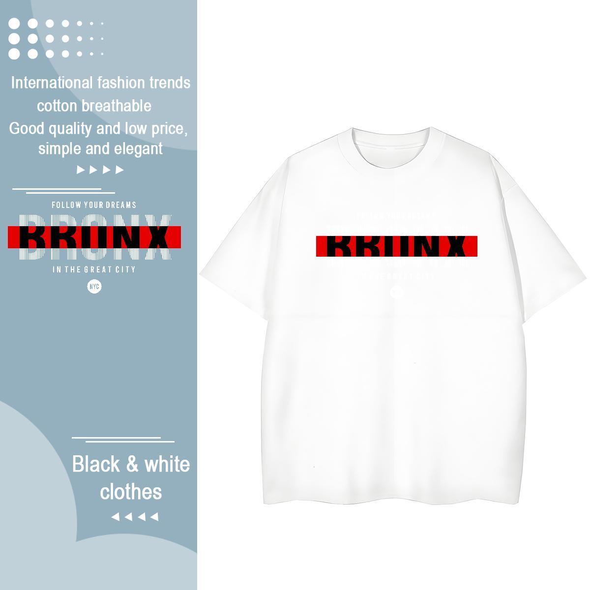 5A Couples T Shirts 230g 100% Cotton letter Daily Wear Womens T Shirts Breathable DIY Anime Top Tees