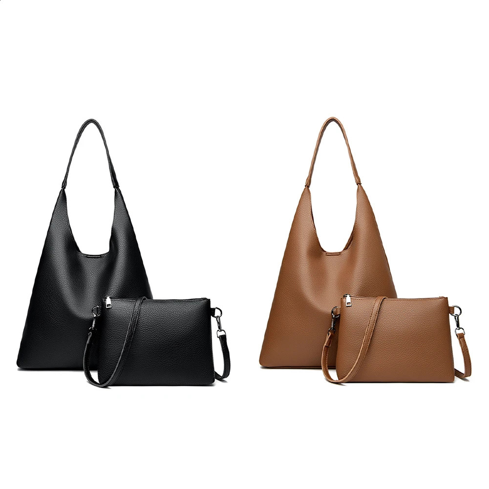 Hobo Women PU New Leather Adjustable Strap Shoulder Solid Crossbody Bag Slouchy Tote Purse for Travel Commuting 240822
