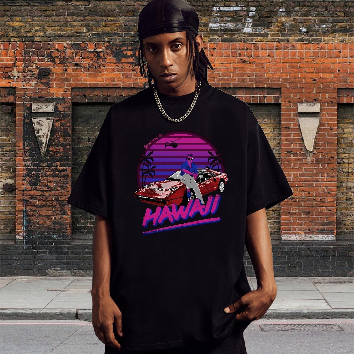 Soft Men Clothes T-Shirt Home Outdoor 230g 100% Cotton DIY Printed Breathable Crew Neck car T-Shirts DIY Customized Tees