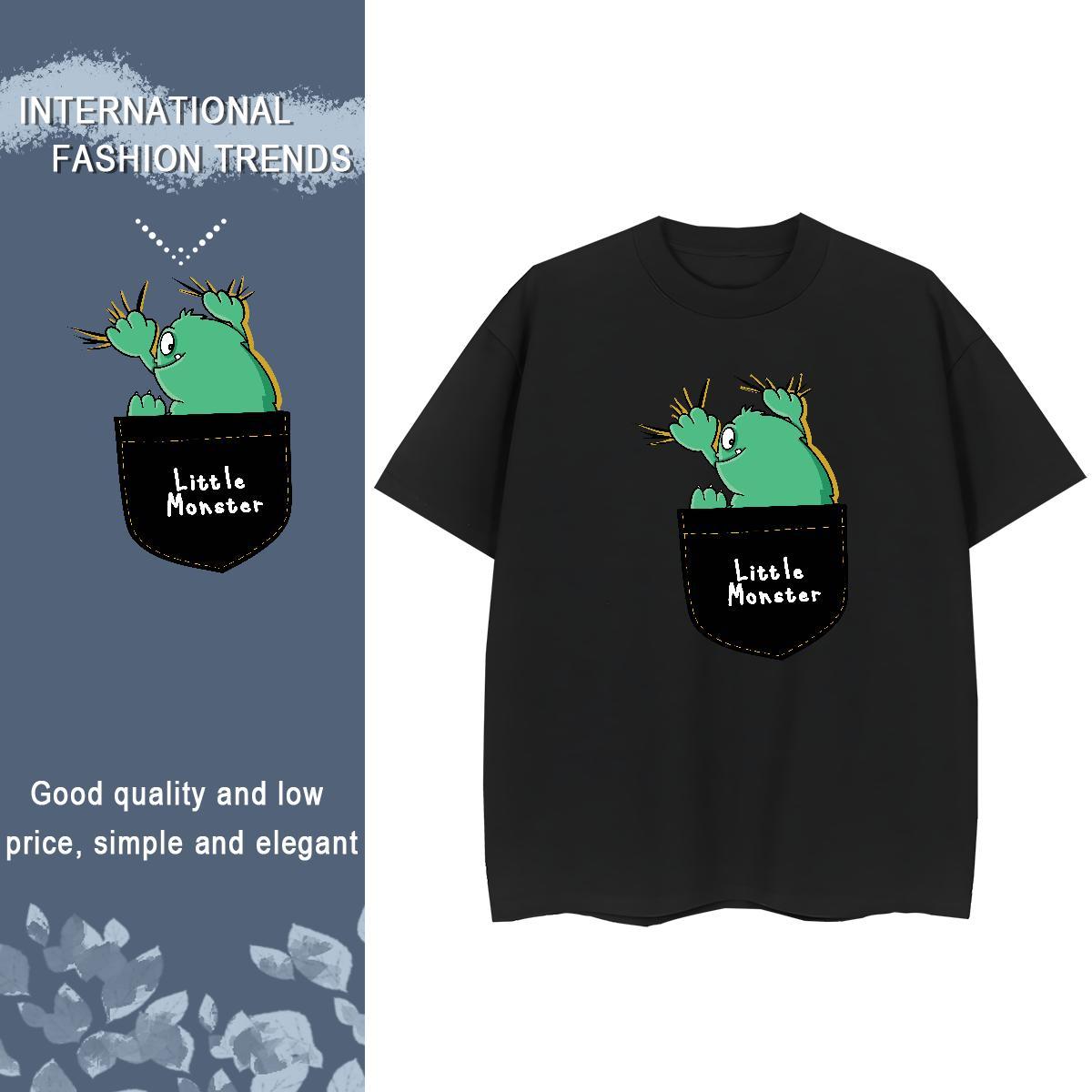 Loose Unisex Tshirts 230g Cotton America Casual Sport Women T Shirts O Neck Short Sleeves Custom Cartoon Tops Tees
