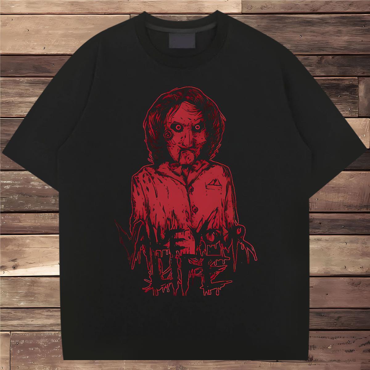 Customized Summer Casual Men Tees skull Breathable Short Sleeve 100% Cotton 230g Mens T Shirts Soft Customized Print Clothes