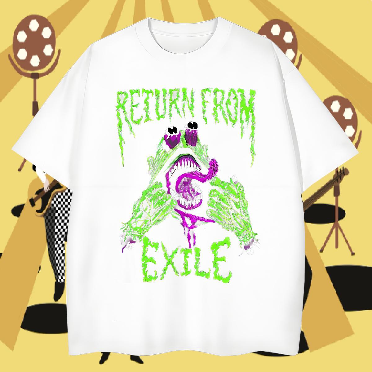 Stylist exile Men Tops Tees 230g Pure Cotton T-Shirts Oversized Casual Beach Round Neck Short Sleeve Classic Top Tees