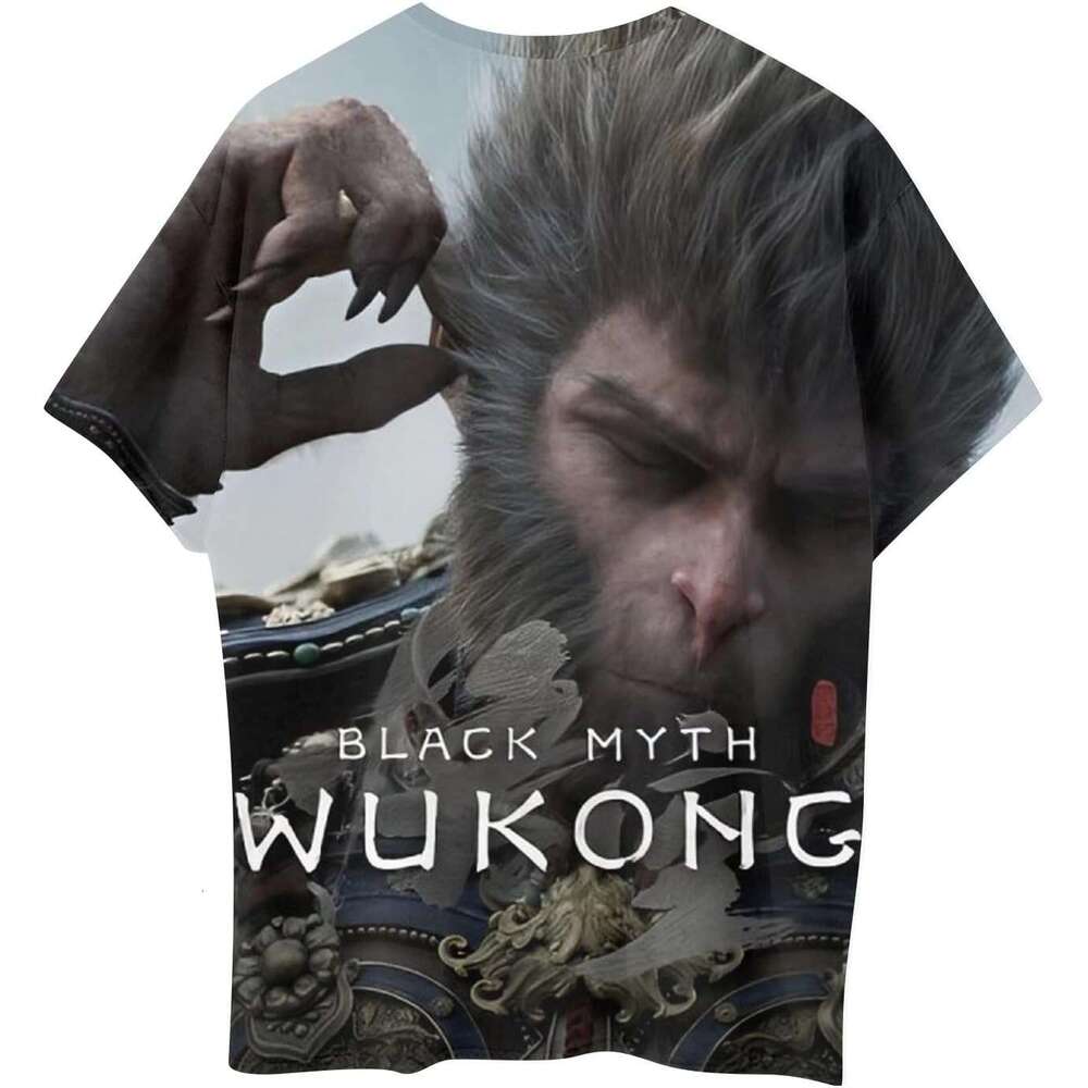 2025S Fashion Designer Mens T Shirt Black Myth Wukong T Shirt Round Neck Sleeve Design Shirts Tshirt Graphic Tee Casual Tops Summer Clothes Short Slee