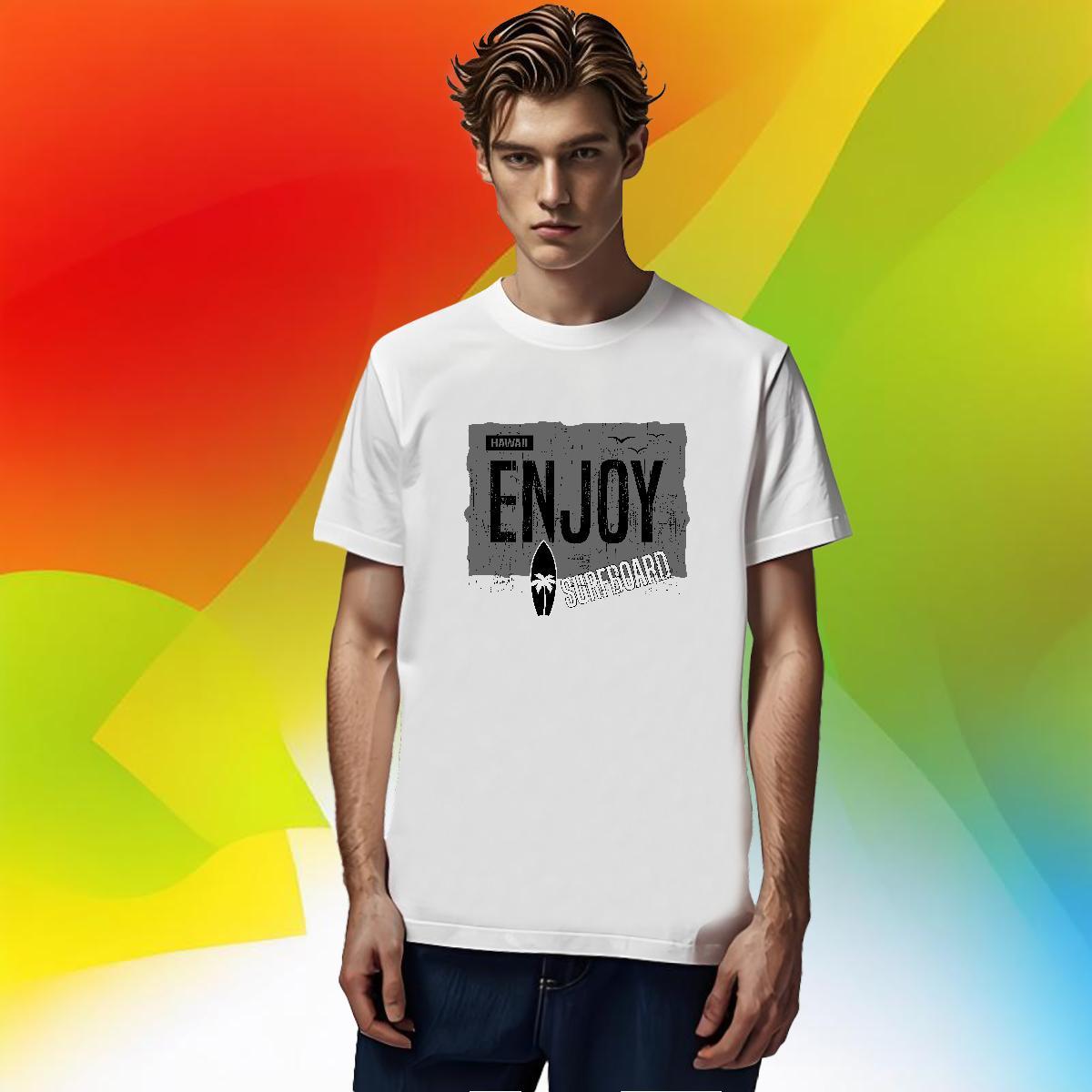 Soft Men Tops Tees Sport 230g Pure Cotton Graphic Breathable Soft enjoy T Shirts Men Wholesale Tshirts