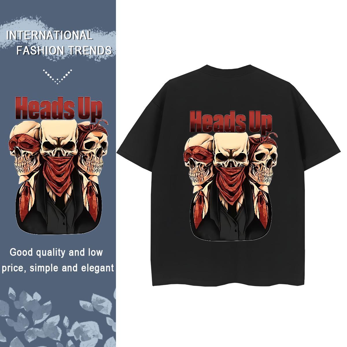 Factory Direct T Shirts Women 100% Cotton 230g Short sleeve Soft Daily Wear skull Woman Tshirt Designer Nice Anime Oversized Clothes