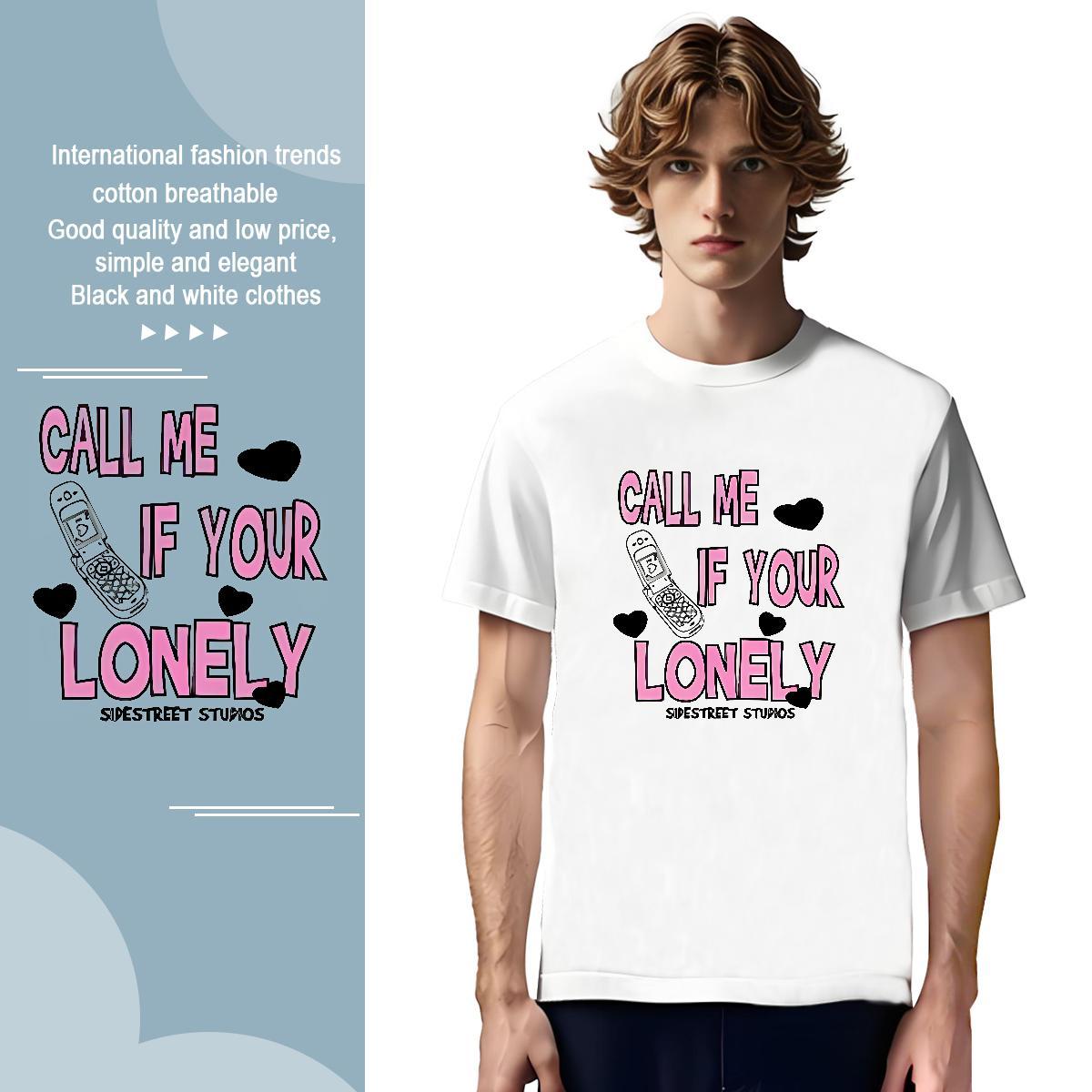 Popular love Men T Shirts Street Tshirts 230g 100% Cotton Casual New Breathable Custom Printing Wear