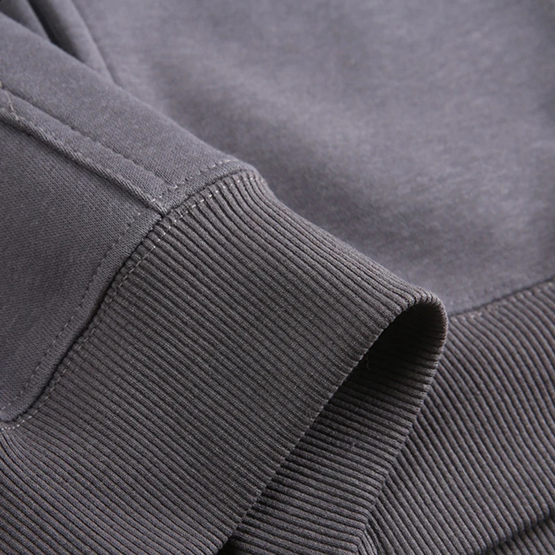 autumn and winter heavyduty cardigan double hooded loose zipper solid color sweater mens womens jacket 240821