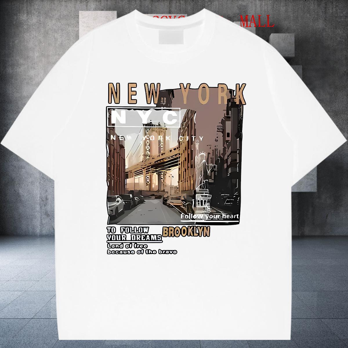 Comfortable New York Mens T Shirts Street wear Hip Hop Tshirt for Man Woman 230g Cotton Fashion New Breathable Short Sleeve Custom Print Oversized Wea