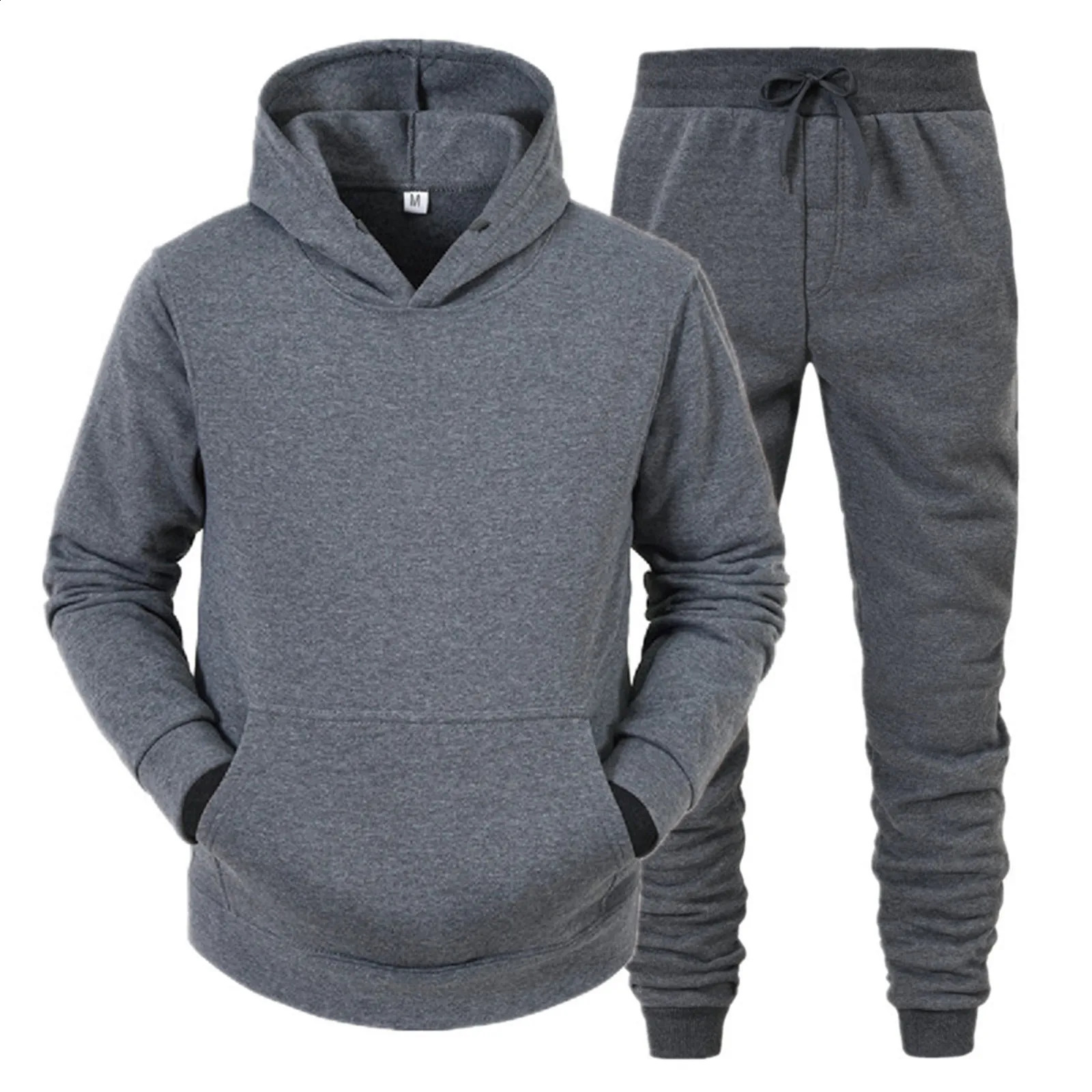 autumn and winter mens pants set Tracksuit hoodiepants 2PCS fashion trend hiphop Y2K clothing sportswear 240827