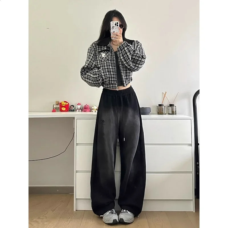QWEEK Harajuku Oversized Sweatpants Women Baggy Y2K Grunge Korean Streetwear Baddies Jogger Pants Kpop Vintage Trousers Hip Hop 240821
