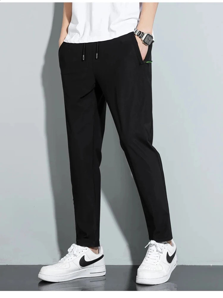 Summer Casual Sweatpants Quick-drying Sports Trousers Male Mesh Breathable Trackpants Big Size 6xl 7xl 8xl 9xl Men Joggers Pants 240822