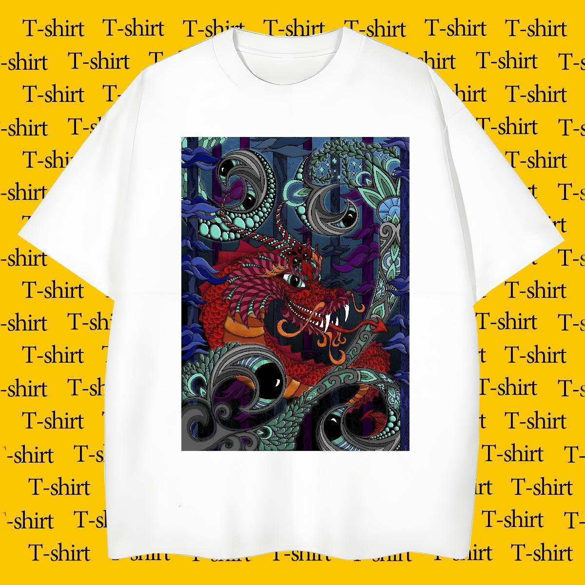 Brand Men Tops Tees Sports Casual 230g Pure Cotton Custom Anime Breathable Short Sleeve terror T Shirt For Man 2024 Polos
