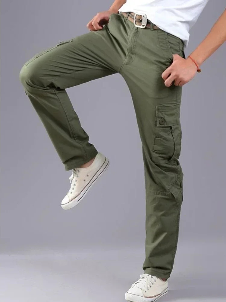 Trouser mens longdistance straight Korean cargo pants outdoor large highquality street loose fit 240821