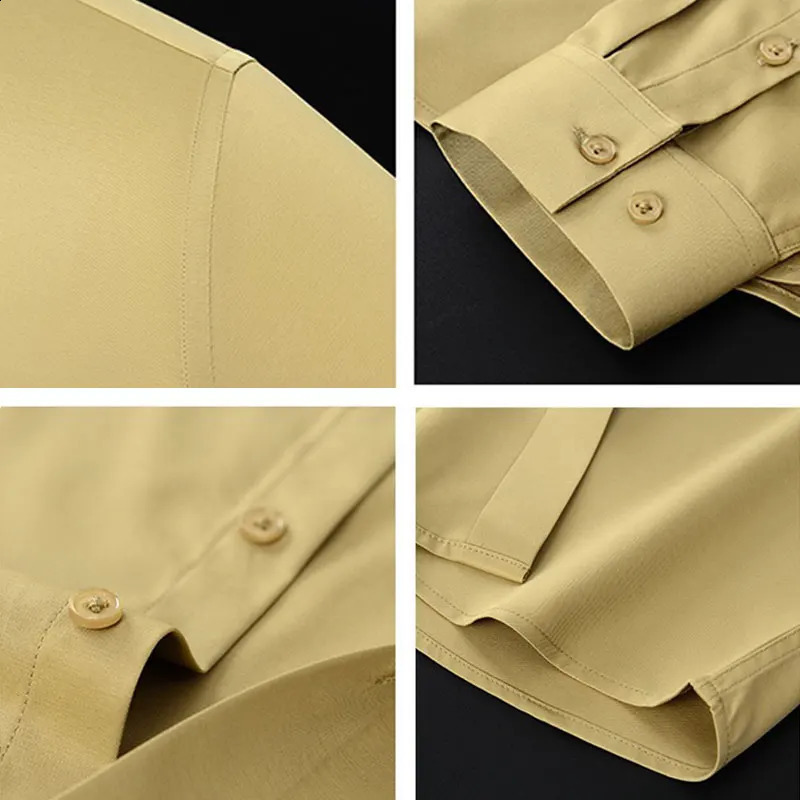 6XL large size long-sleeved shirt for men Anti-wrinkle non-ironing professional formal Business casual social high-end shirt 240822
