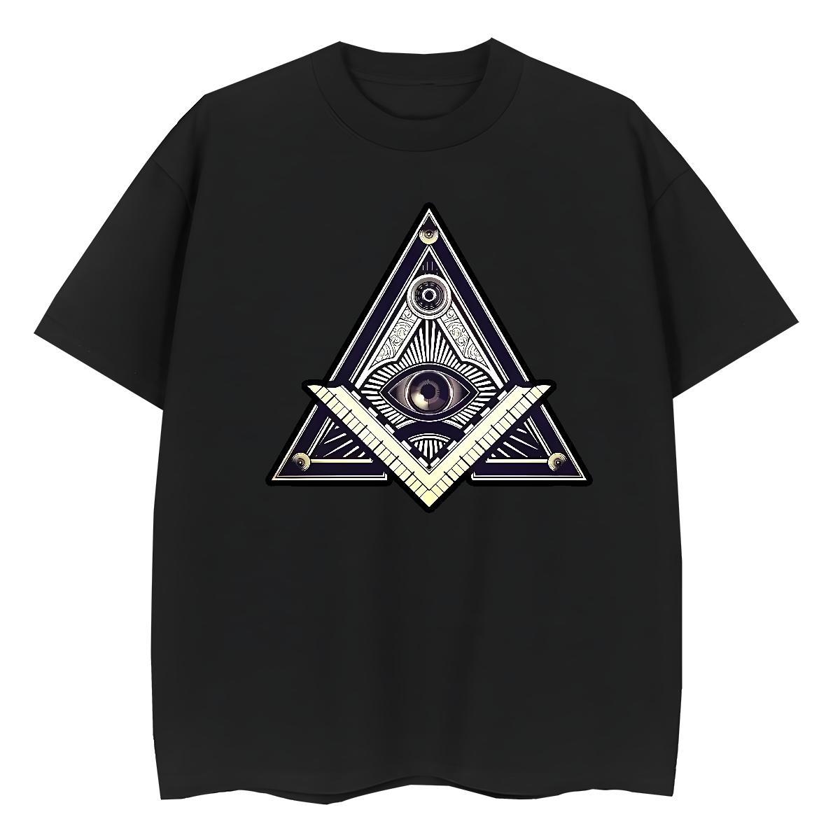 Fashion T Shirts Women 100% Cotton 230g Breathable Crew Neck Casual Daily Wear eye of the devil Women Tees 5A DIY Logo Clothes Shirt