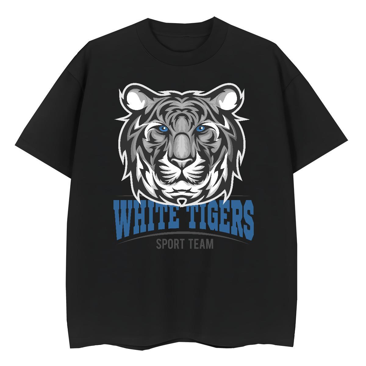 TOP Quality Men Tees Casual Daily Wear 100% Cotton 230g Cartoon Print Pure Cotton tiger Men T Shirts 2024 Summer Tops Shirt