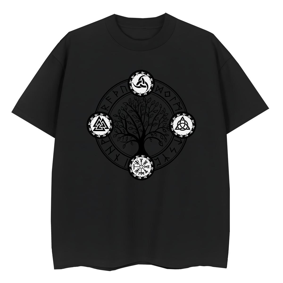 TOP Quality T shirt O Neck Short Sleeves 230g Cotton Women Tshirts Oversized tree Casual Female Top Tees