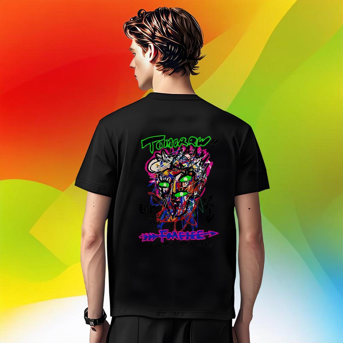 2024 Designer Men Tshirts 230g Cotton Daily Wear tomorrw Round Neck Short Sleeve T shirt Cool Design Customized Print Tees