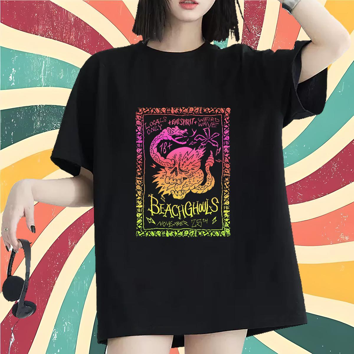 Stylist Woman T Shirts Breathable Soft 230g Pure Cotton Tshirt for Man Woman DIY Anime Printed snake Sports Street Wear Comfortable Tops Tees