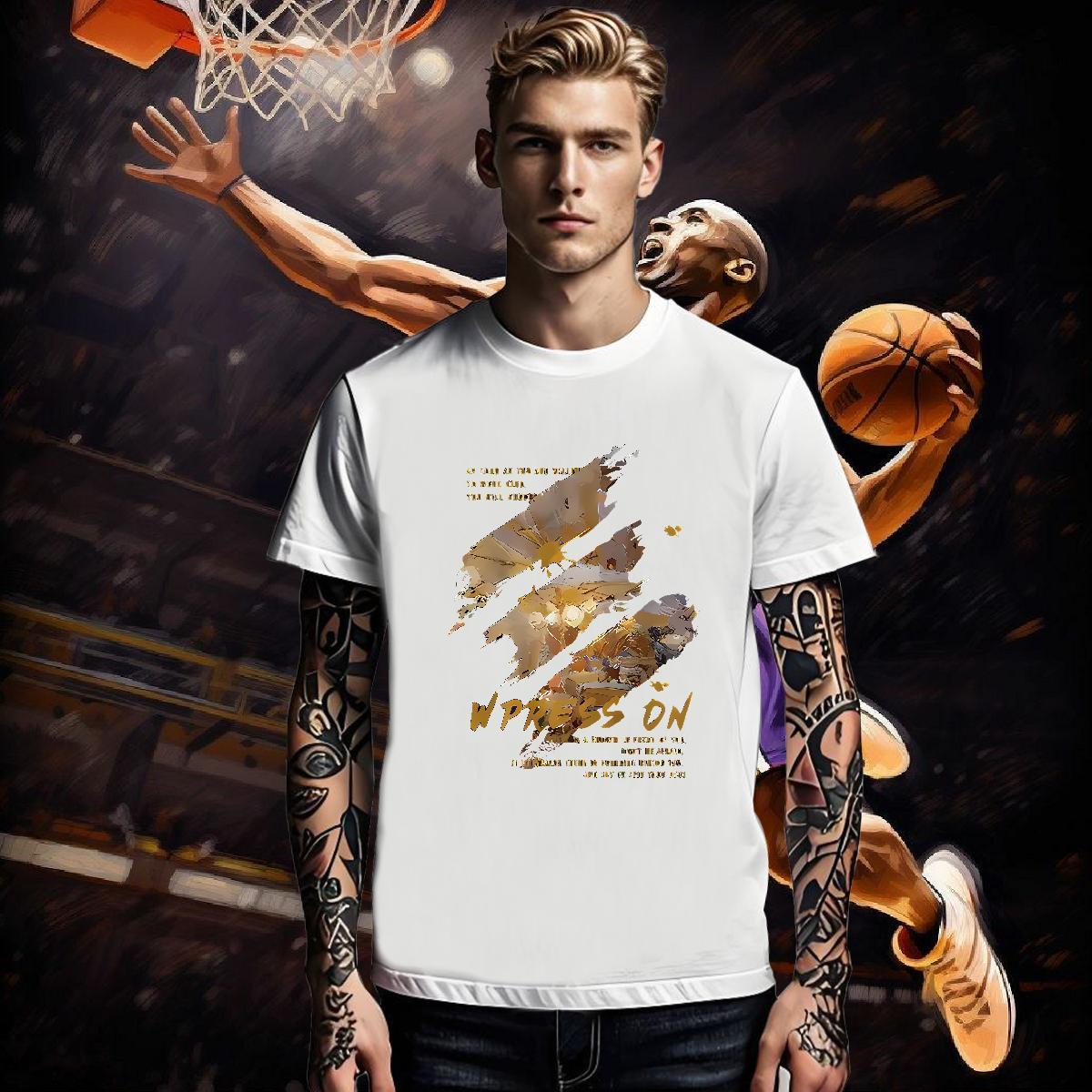 Customized painting Couples T Shirts 230g Cotton T Shirts Men Anime Street Breathable Short Sleeve Classic Wear