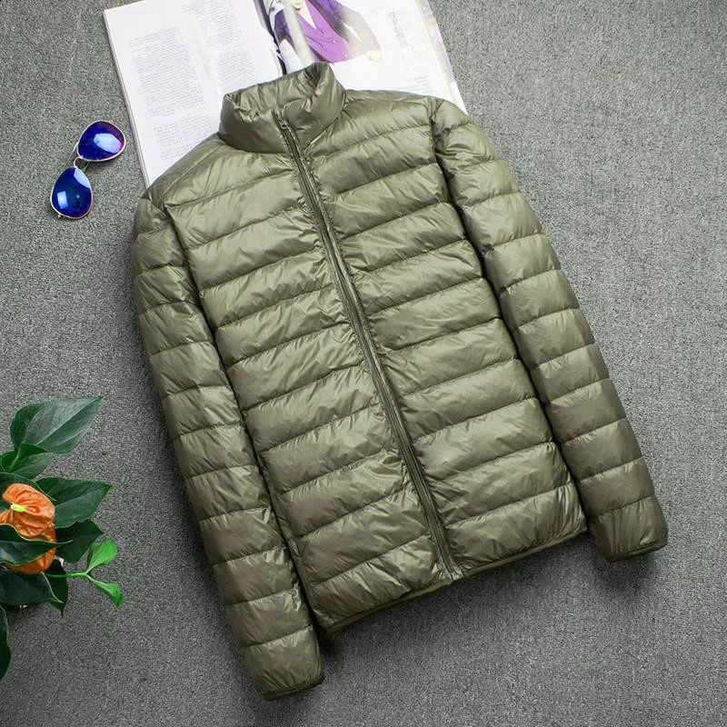 White duck down Ultralight jacket mens autumn and winter warm portable thin 240822