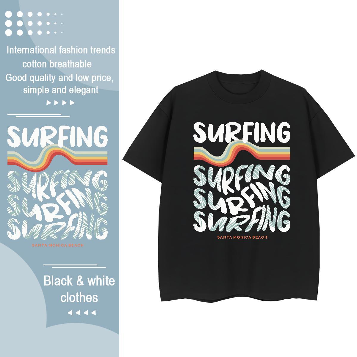 Female Tshirt for Man Woman 230g 100% Cotton letter Street T Shirts Women Breathable Short Sleeve Black Oversized Tops Tees