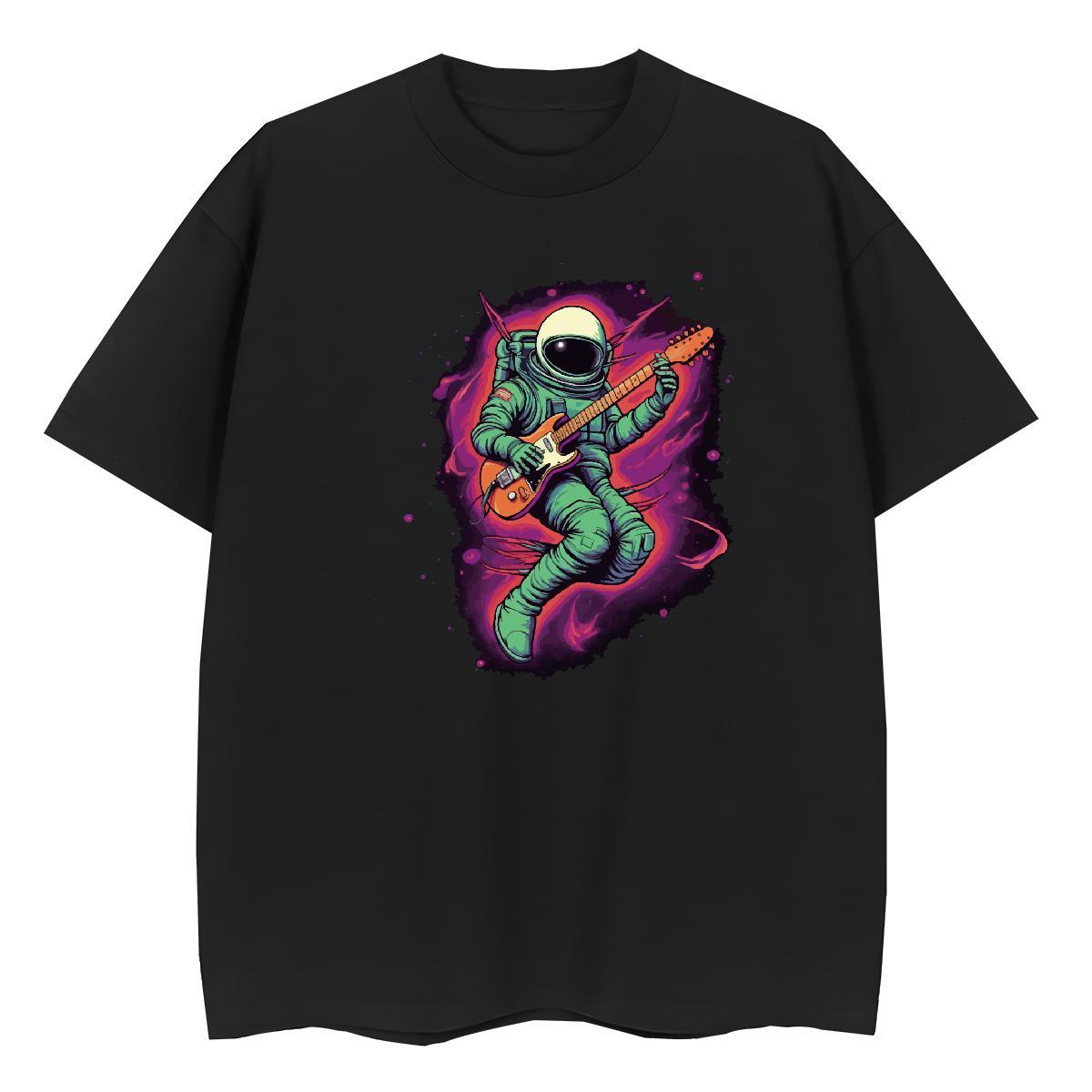 Loose fit Womens Tshirts 230g 100% Cotton universe Home Outdoor T Shirt For Woman Crew Neck Breathable Oversized L-4XL Tees Shirts