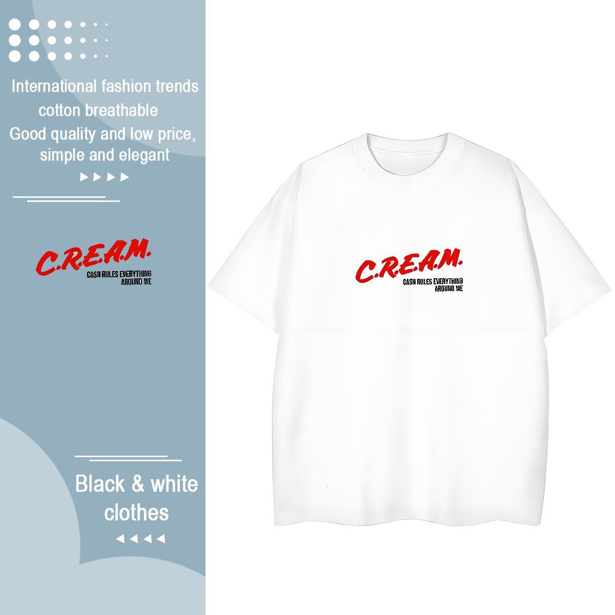 Soft Tshirt for Man Woman 230g Pure Cotton letter Street Casual T shirt Short sleeve Soft Skull Top Tees