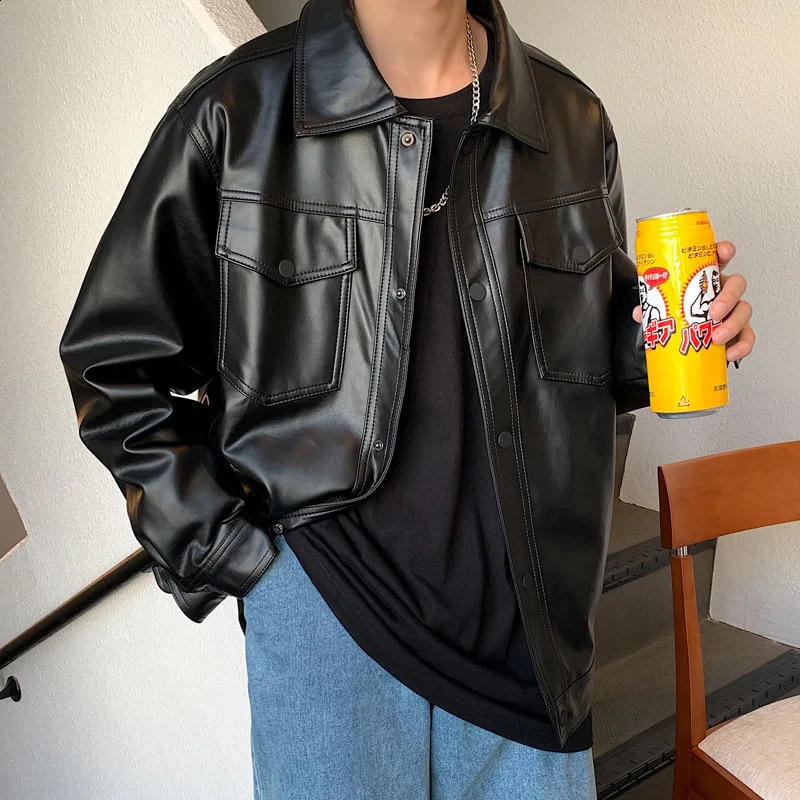 BOLUBAO Fashion Men Casual Leather Jackets Winter Jacket Street Style Male Inside Thick Coats Mens Leather Jacket 240822